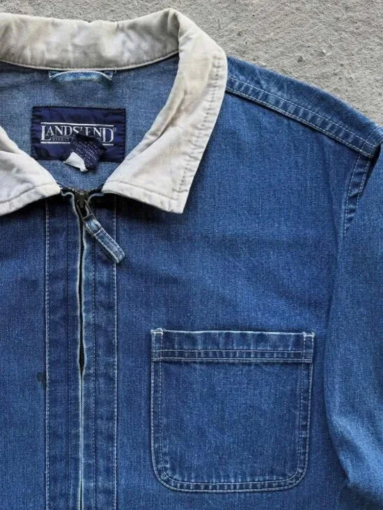 Classic Workwear Style Denim Chore Jacket - Picture 4 of 4